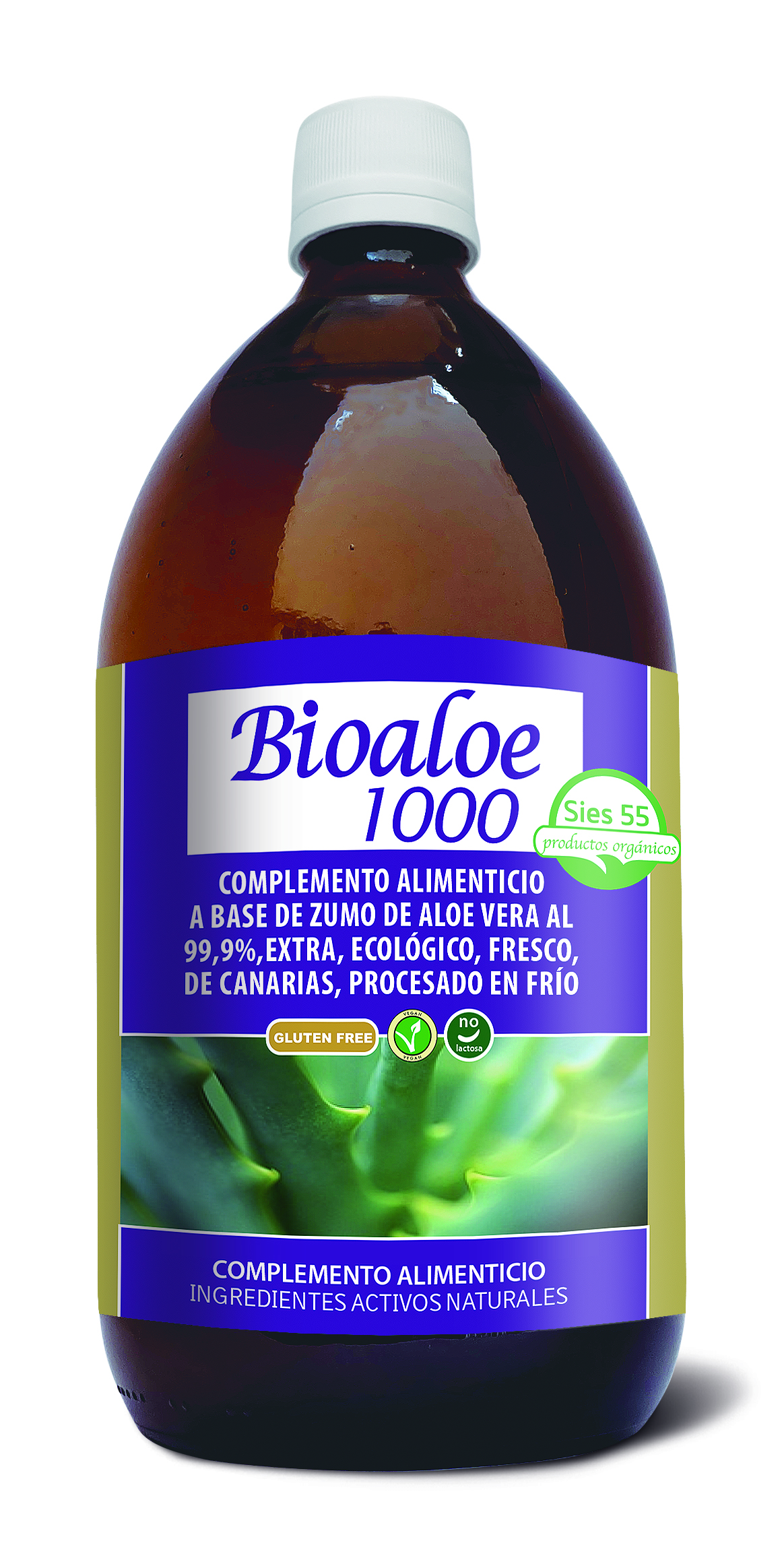 Zumo de Aloe Vera ecológico para beber al 99,9% – 1000 ml