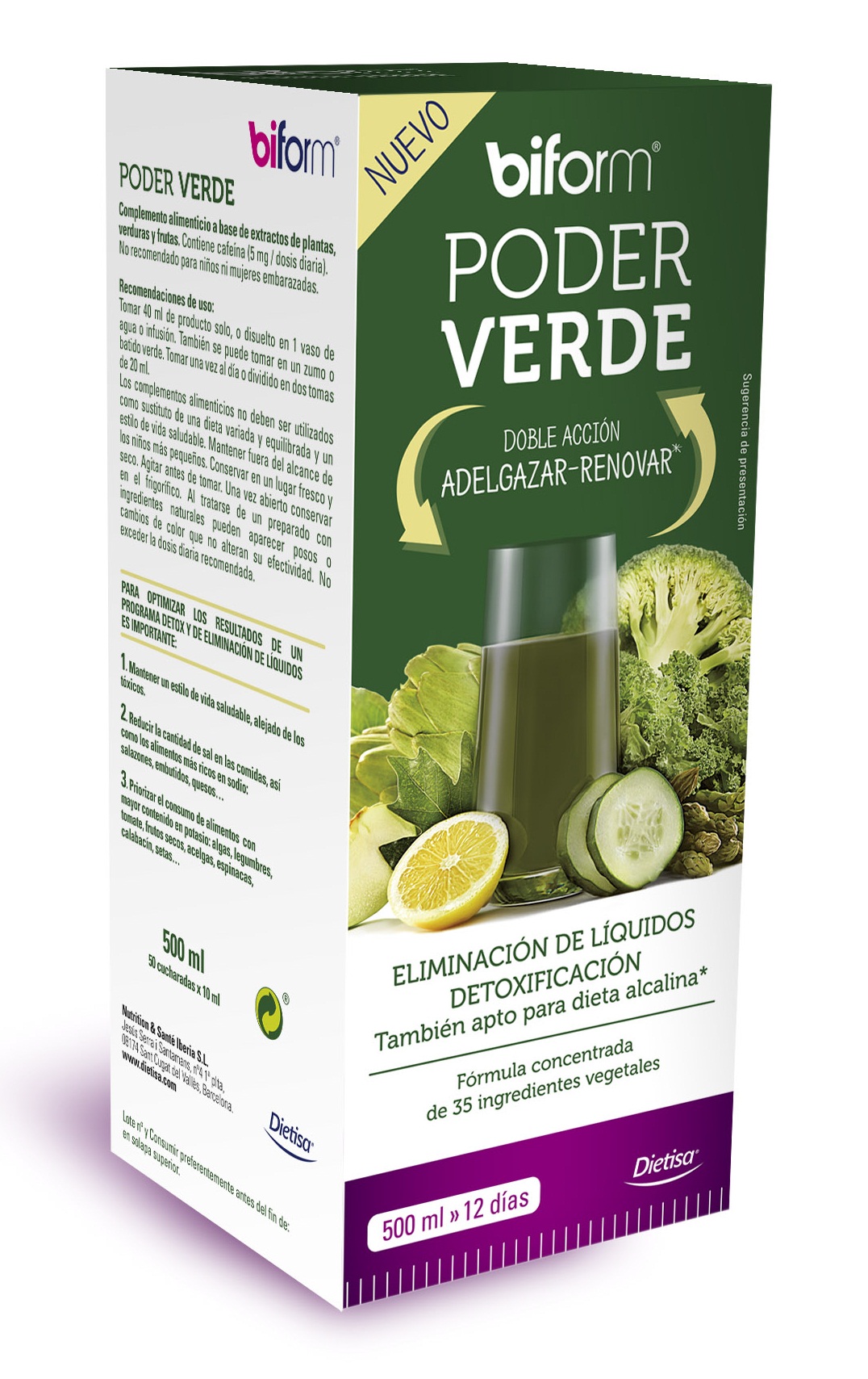 PODER VERDE - 500ML BIFORM **OFERTA** aloe