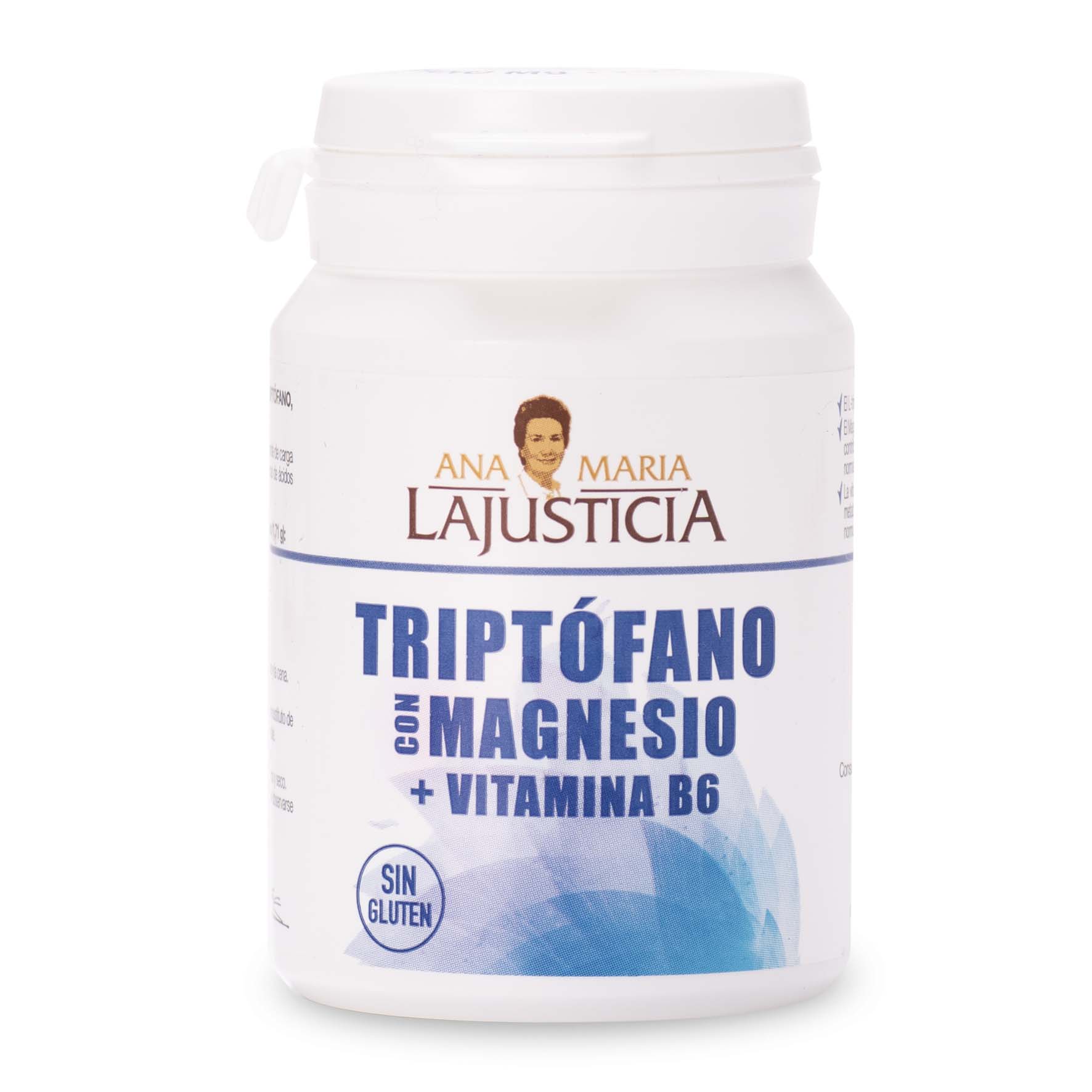 TRIPTOFANO+MAGNESIO+B6 AMJ - 60 CÁPS aloe
