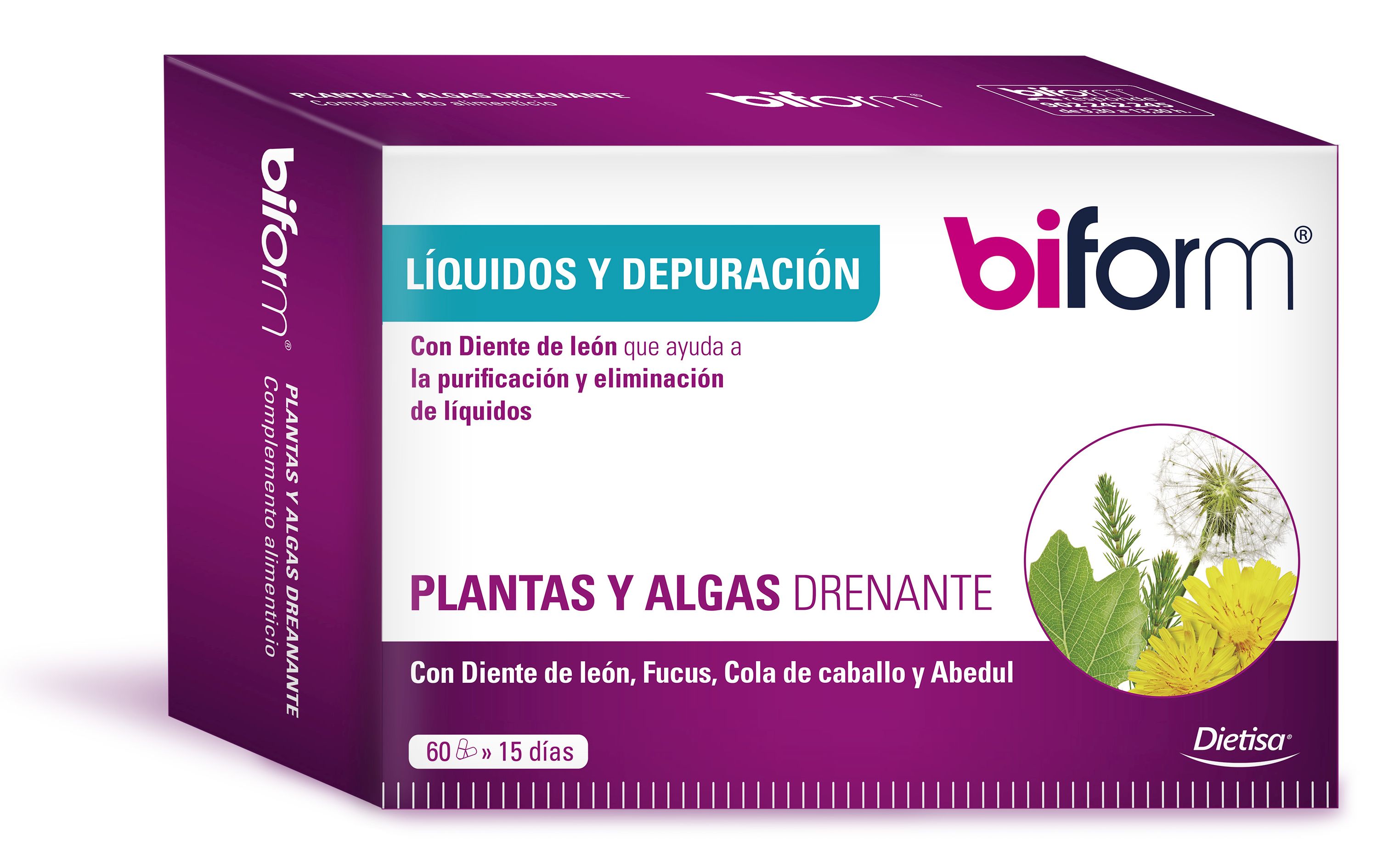PLANTAS Y ALGAS DRENANTE - 60 CAPS BIFORM aloe