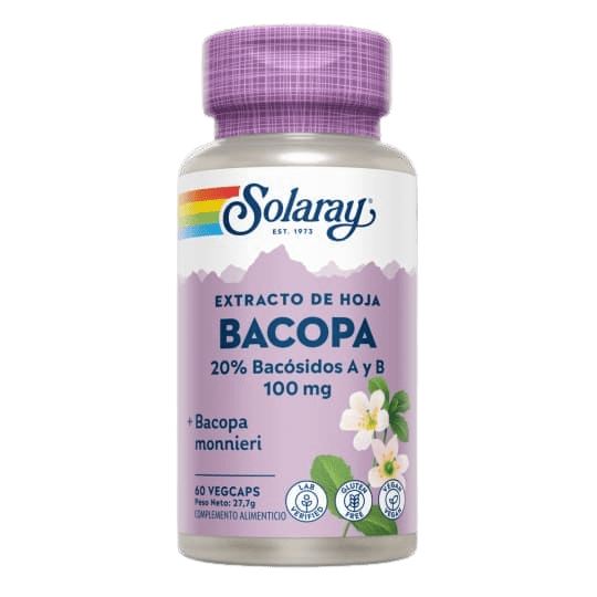 BACOPA 100MG - 60 CAPS SOLARAY aloe