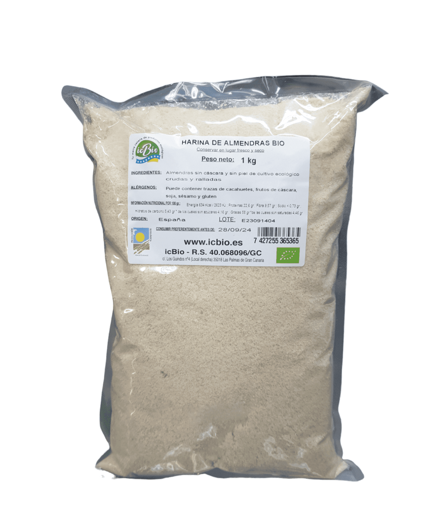 HARINA ALMENDRAS - 1KG ICBIO aloe