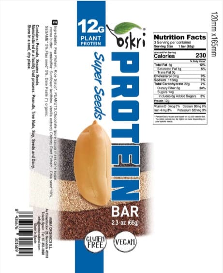BARR.PROTEICA CACAHUETE CHOCOLATE 65GR - OSKRI aloe