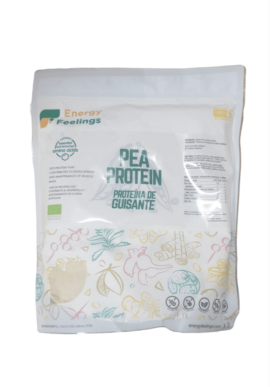 PROTEINA GUISANTES - 500GR ENERGY FEELING aloe