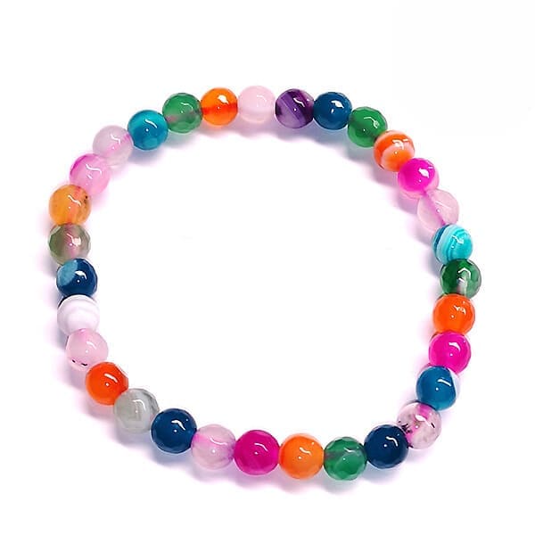 PULSERA AGATAS MULTICOLOR 6MM aloe