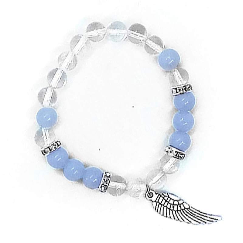 PULSERA SIMBOLO ALA ANGEL - 8MM aloe