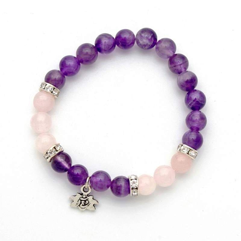 PULSERA SIMBOLO FLOR LOTO - 8MM aloe